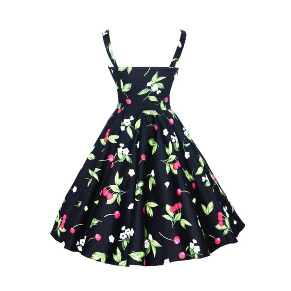 Maggie Tang Adorable Cherry Print Retro Swing Dress Small - Picture 11 of 11
